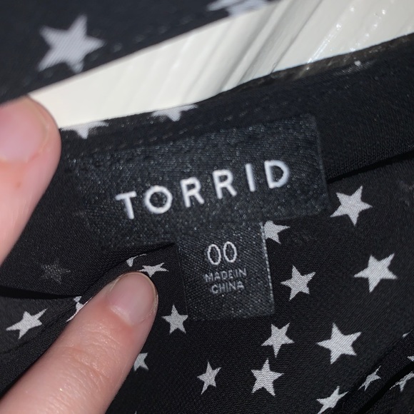 Black and white star print swing tank top - Picture 3 of 3